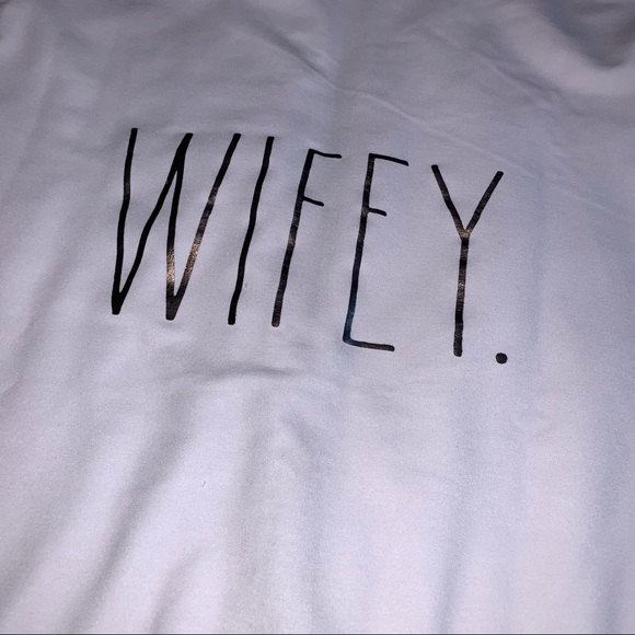 Nwt Rae Dunn Wifey Zip Up Hoodie Sz L 